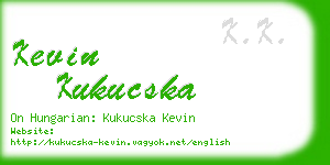 kevin kukucska business card